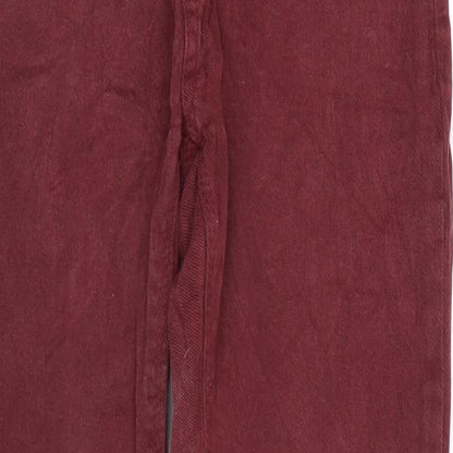 Womens UK Size 27 in Preworn Regular Fit Skinny Red Jeans