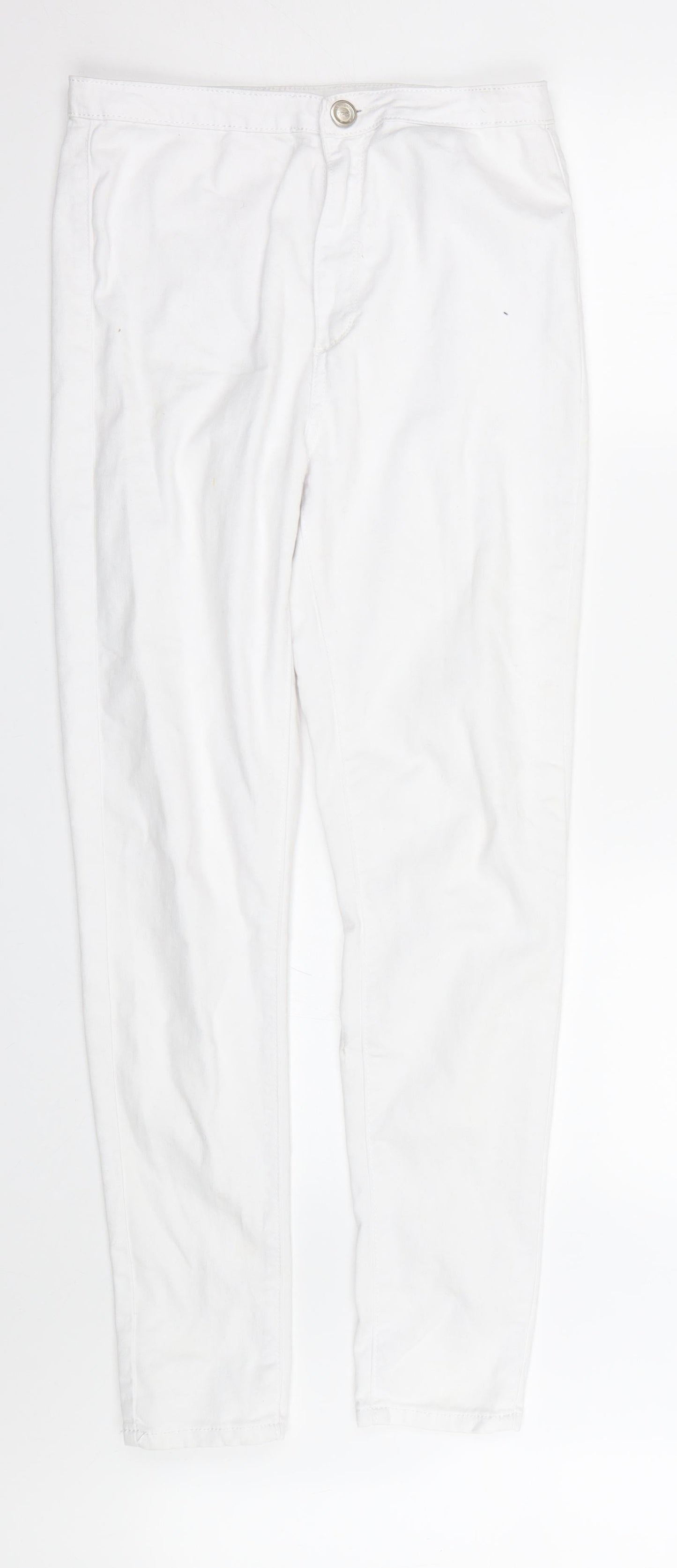 Womens UK Size M Girl Vivi Regular Fit Skinny White Jeans