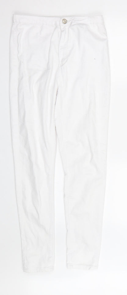 Womens UK Size M Girl Vivi Regular Fit Skinny White Jeans
