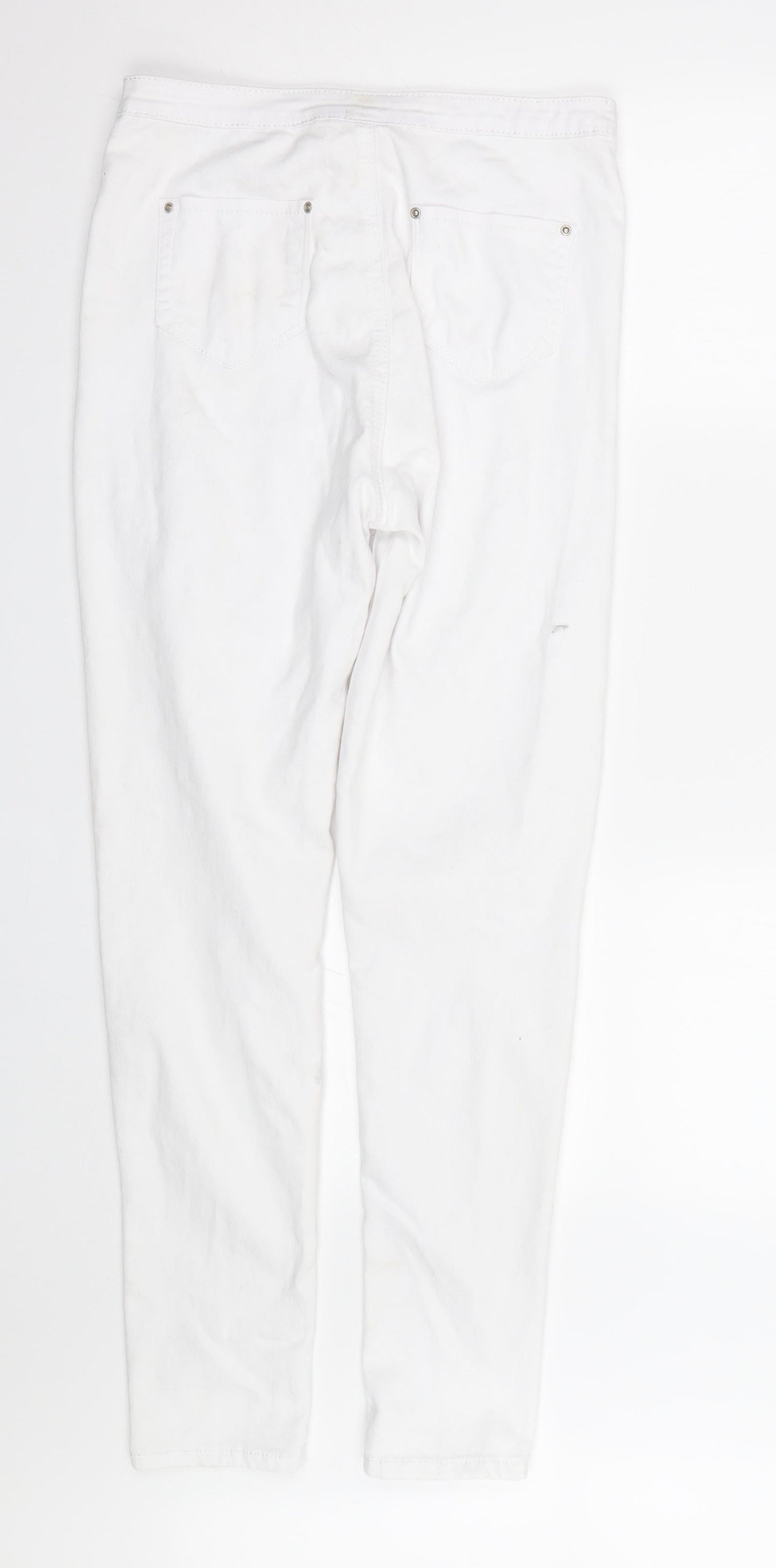 Womens UK Size M Girl Vivi Regular Fit Skinny White Jeans