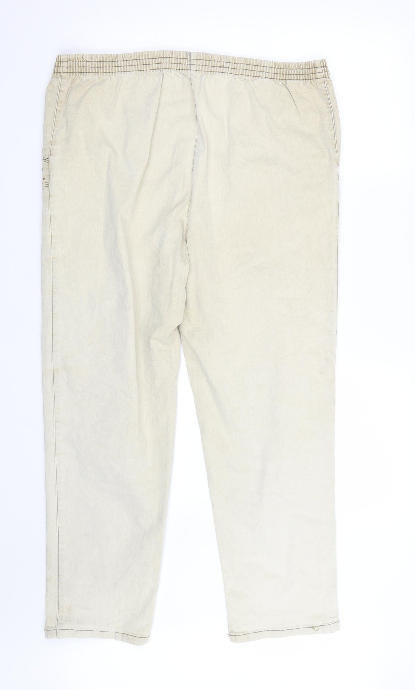Womens UK Size 36 Preworn Regular Fit  Beige Trousers