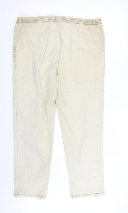 Womens UK Size 36 Preworn Regular Fit  Beige Trousers
