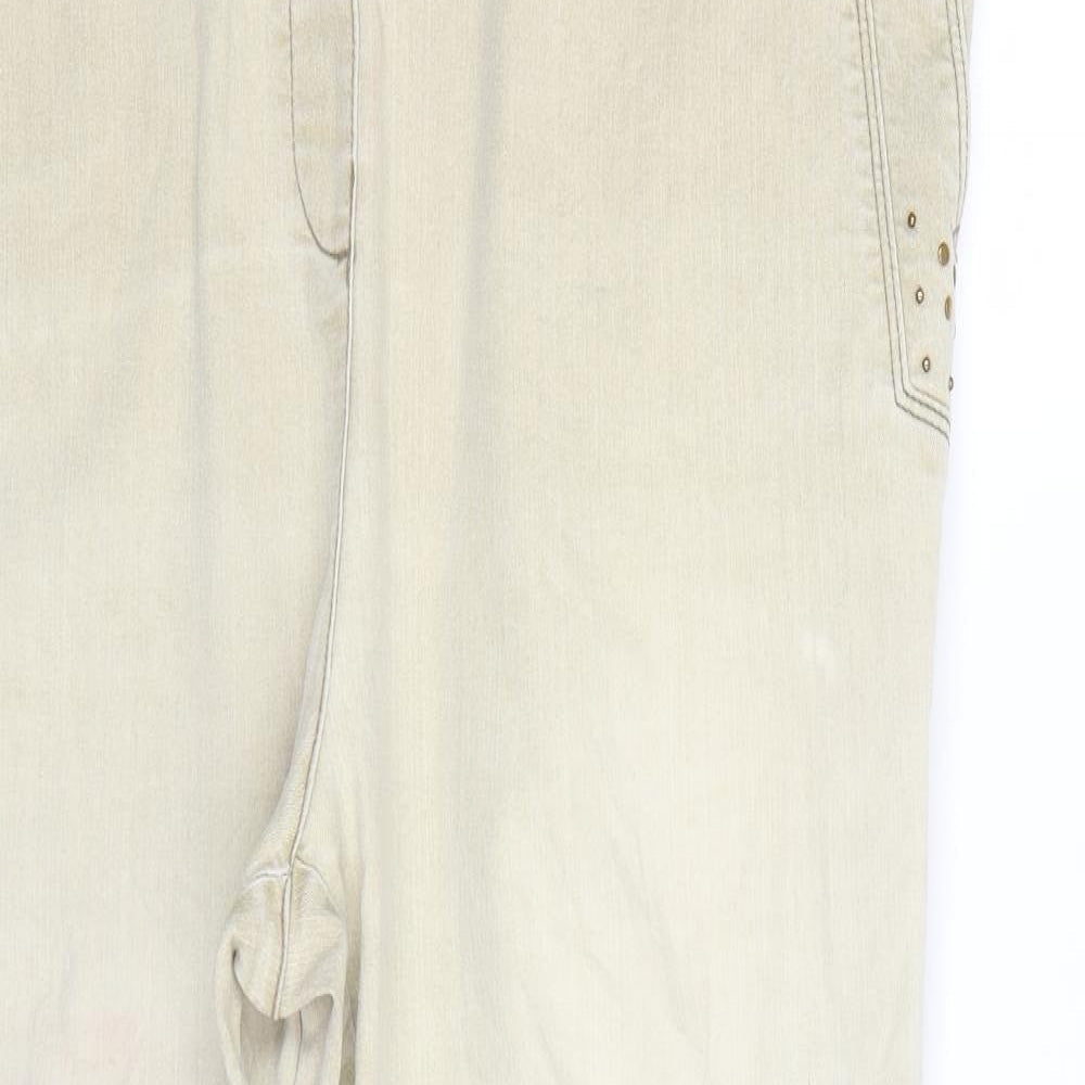 Womens UK Size 36 Preworn Regular Fit  Beige Trousers
