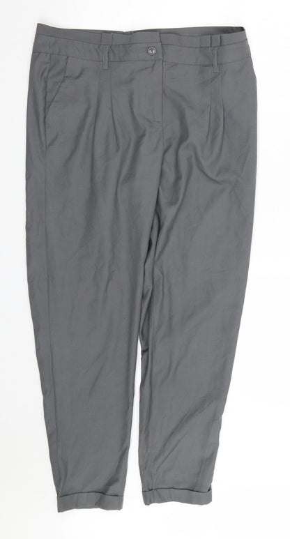 Womens UK Size 34 Preworn Regular Fit  Grey Trousers