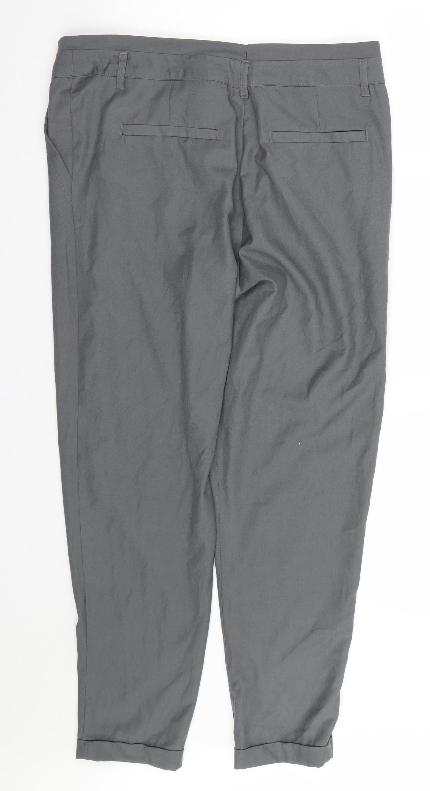 Womens UK Size 34 Preworn Regular Fit  Grey Trousers