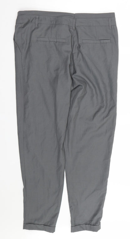 Womens UK Size 34 Preworn Regular Fit  Grey Trousers