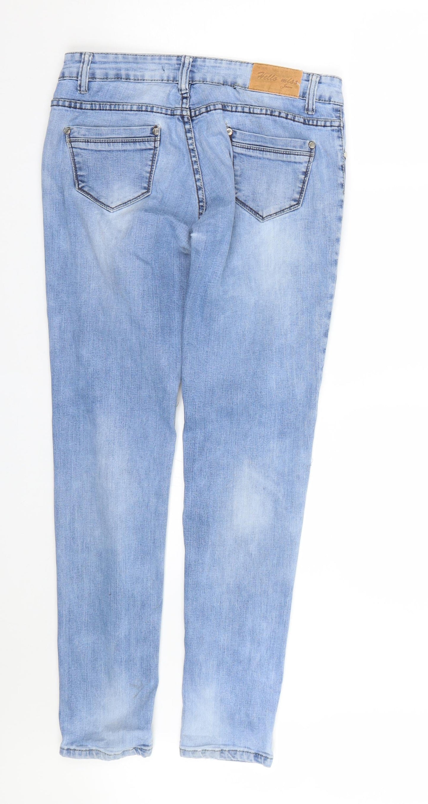 Hella miss Womens Blue  Denim Skinny Jeans Size 12 L27 in