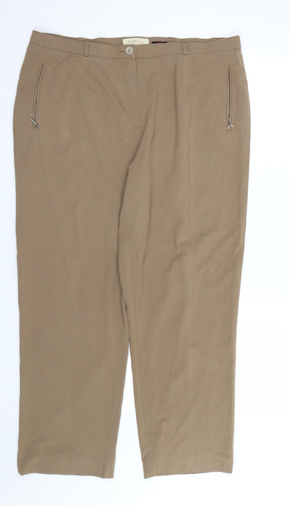 Robell Womens Brown   Trousers  Size 38 L26 in