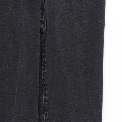 Womens UK Size 8 Papaya Regular Fit Skinny Black Jeans