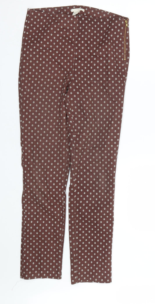 Womens UK Size 8 H&M Regular Fit  Brown Trousers