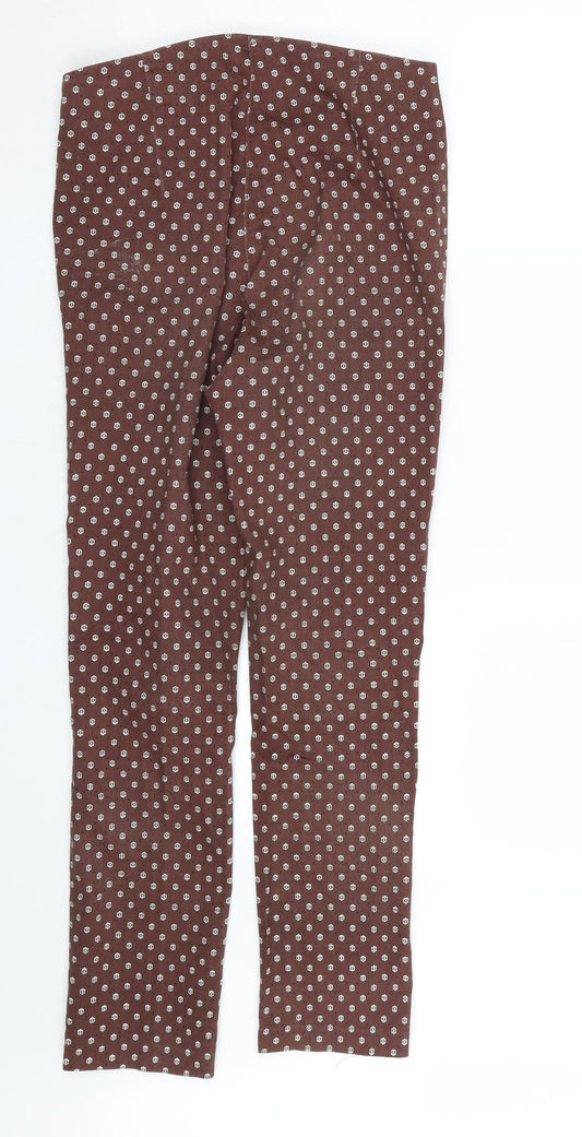Womens UK Size 8 H&M Regular Fit  Brown Trousers