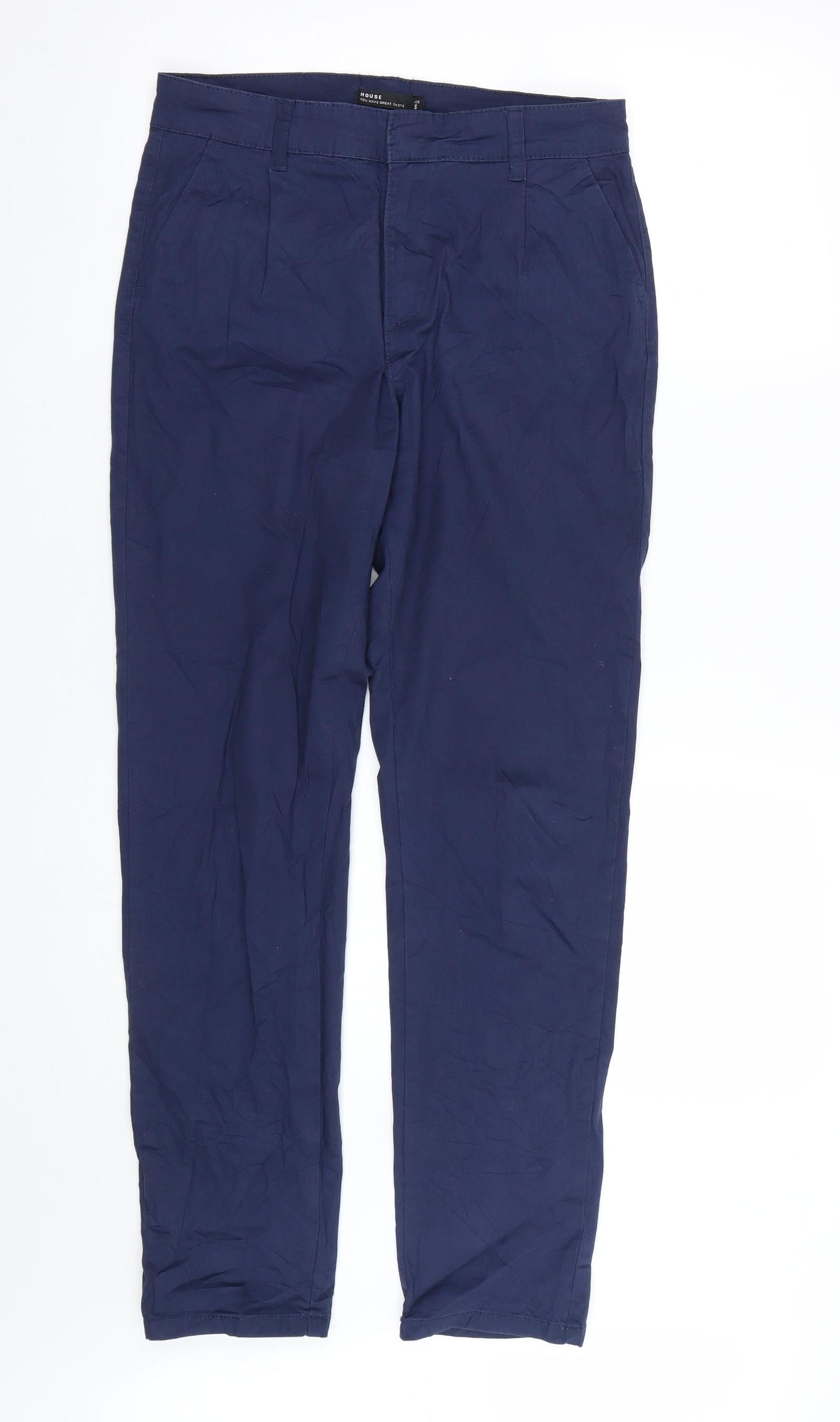 Womens UK Size S House Regular Fit  Blue Trousers