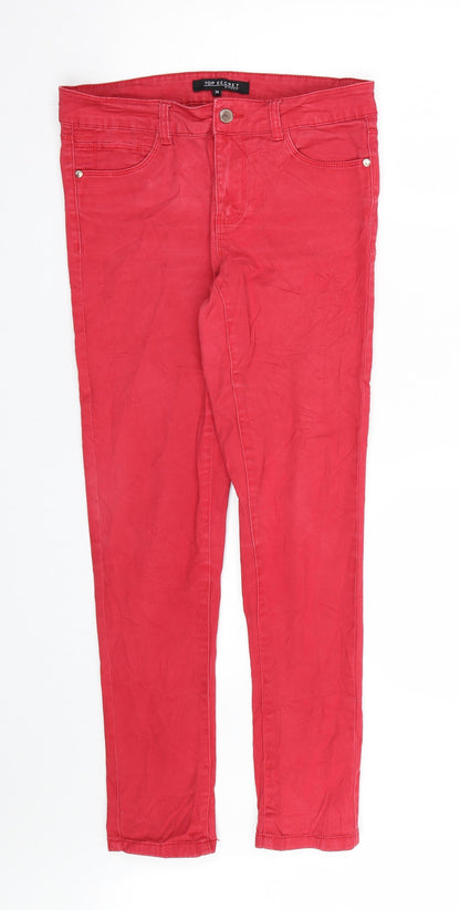Top Secret Womens Red   Skinny Jeans Size 8 L27 in