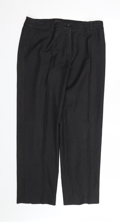Alicja Womens Black   Trousers  Size 12 L26 in