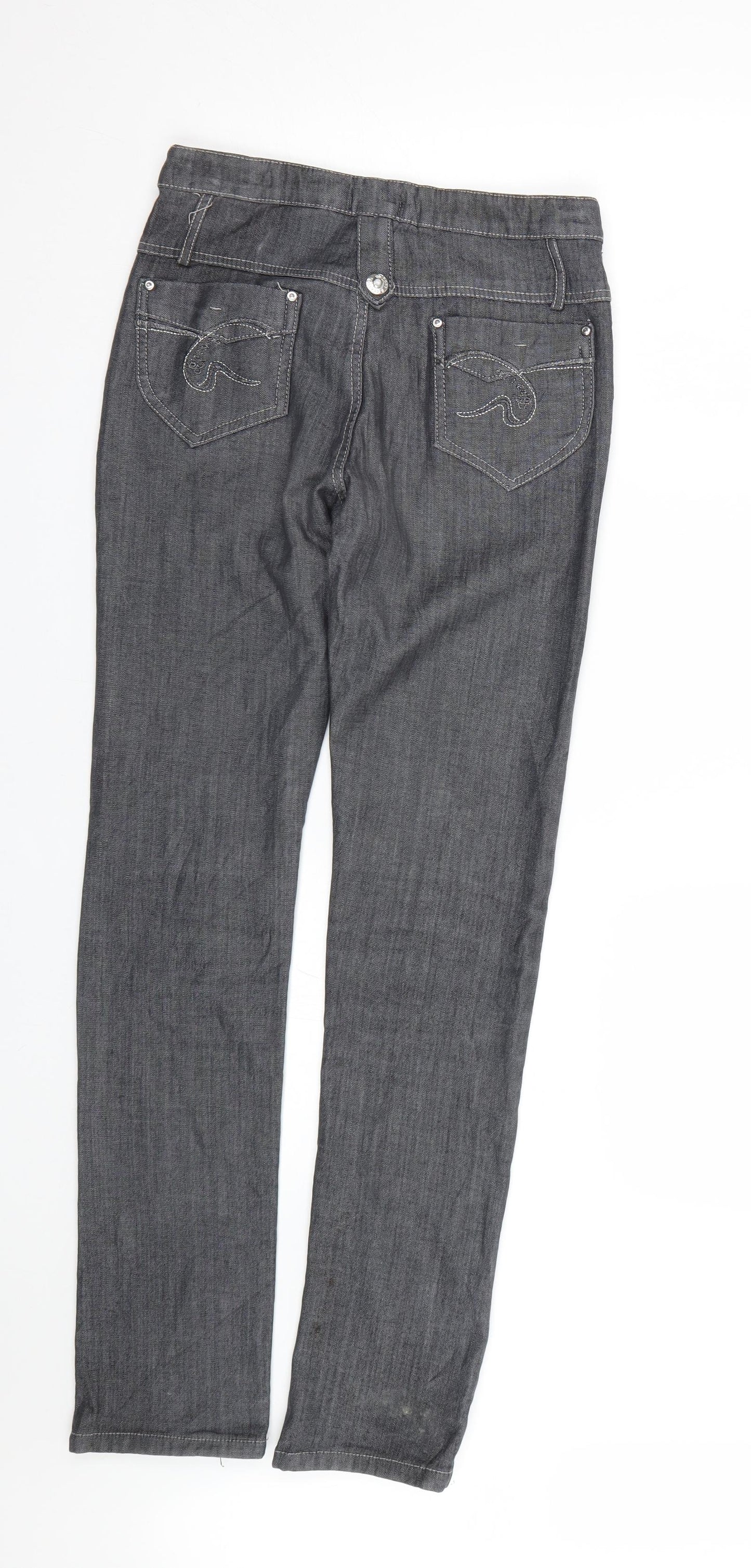 Hai Di Womens Grey   Straight Jeans Size M L28 in