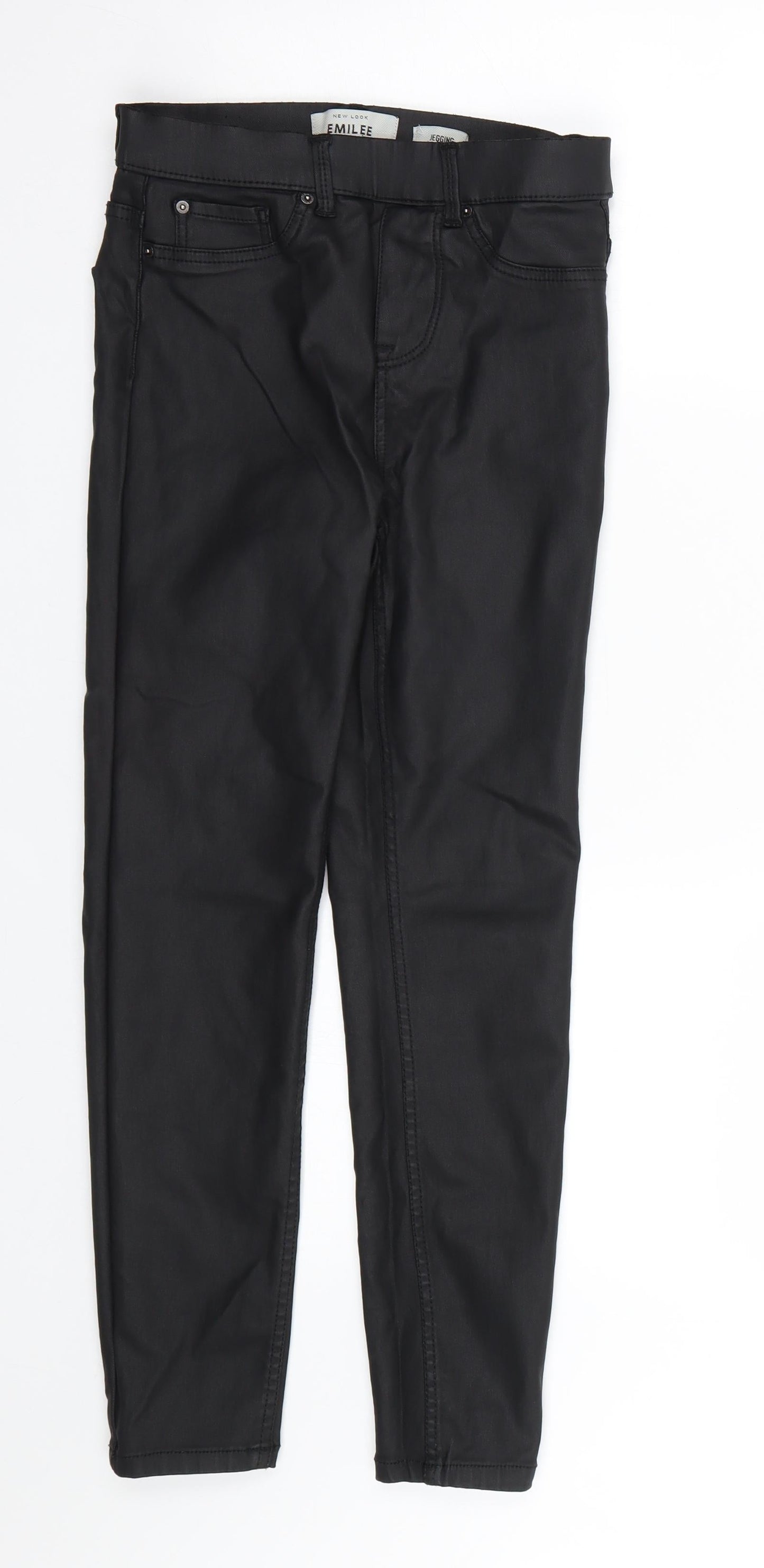 New Look Womens Black  Latex Jegging Jeans Size 8 L23 in