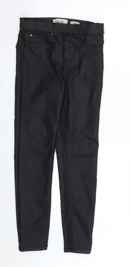 New Look Womens Black  Latex Jegging Jeans Size 8 L23 in