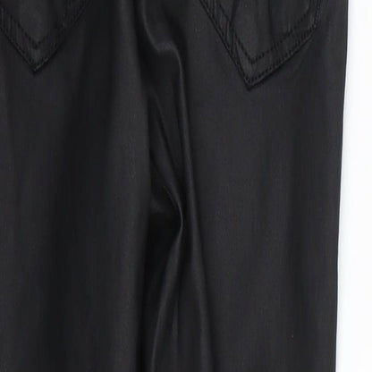 New Look Womens Black  Latex Jegging Jeans Size 8 L23 in