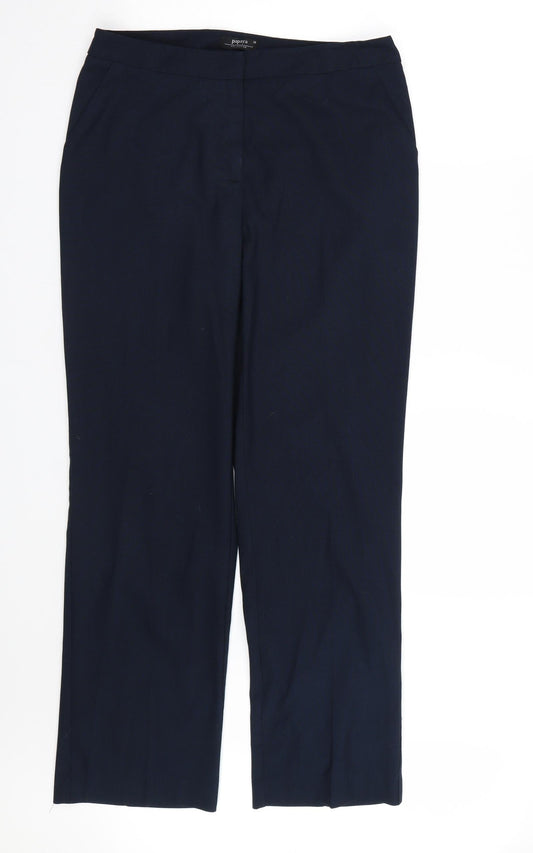 Womens UK Size 10 Papaya Regular Fit  Blue Trousers
