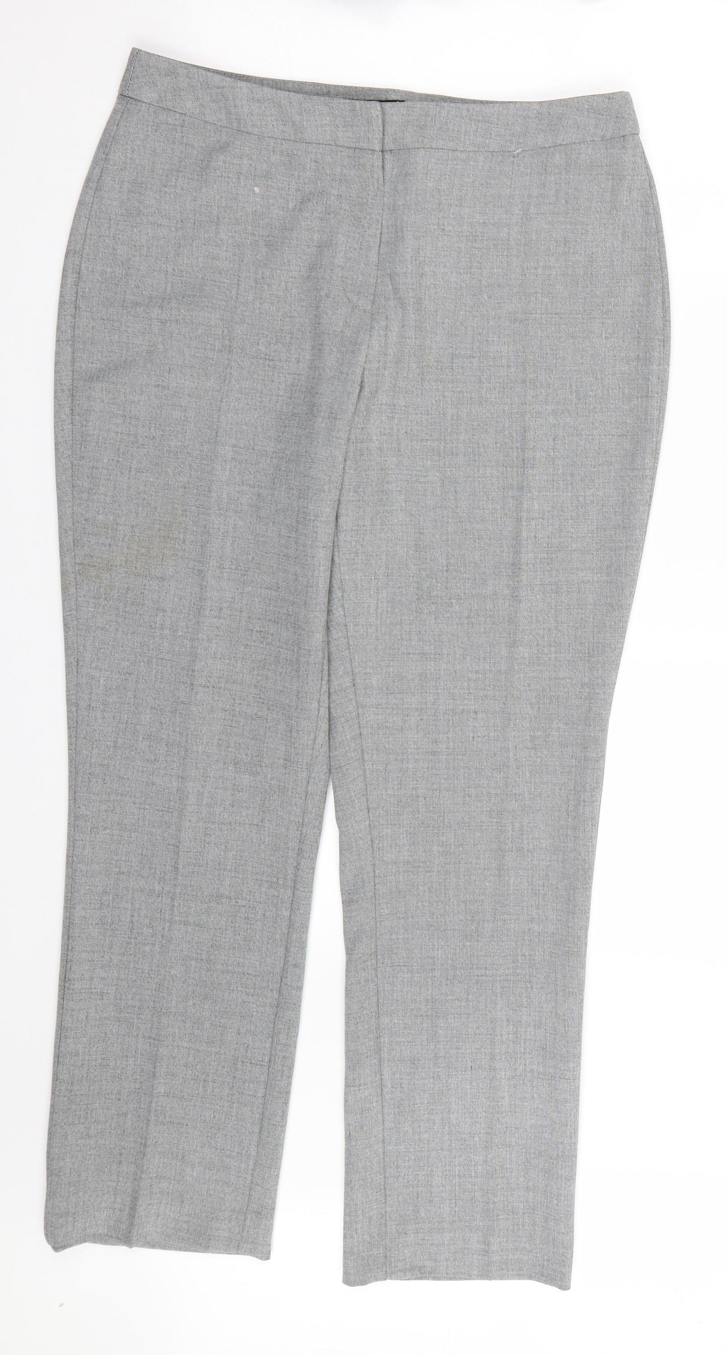 Womens UK Size 10 Debenhams Regular Fit  Grey Trousers