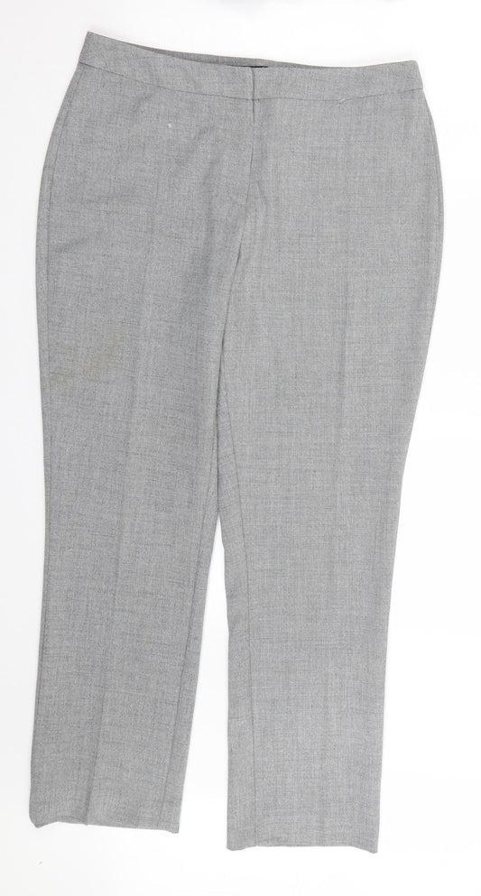 Womens UK Size 10 Debenhams Regular Fit  Grey Trousers
