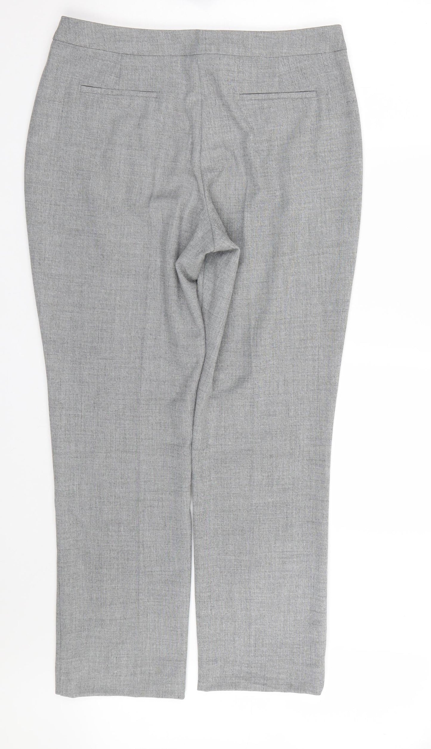 Womens UK Size 10 Debenhams Regular Fit  Grey Trousers