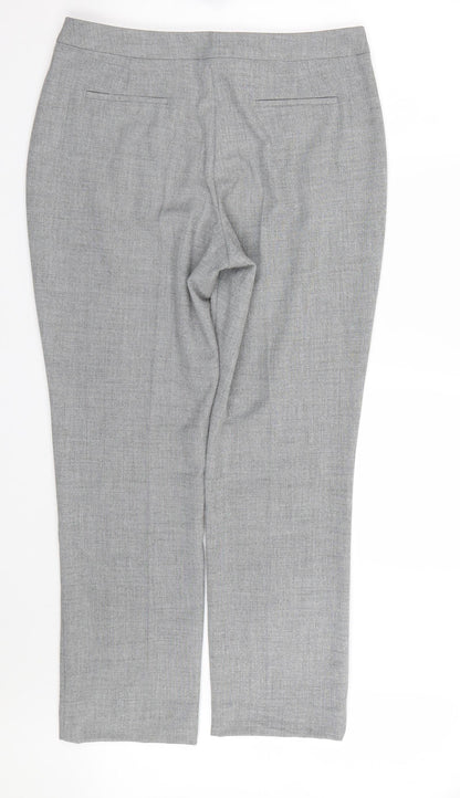 Womens UK Size 10 Debenhams Regular Fit  Grey Trousers