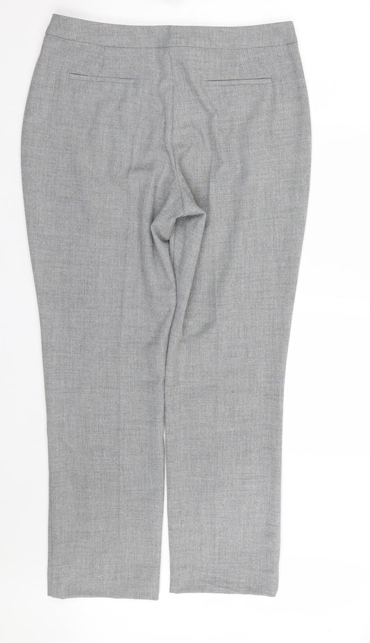 Womens UK Size 10 Debenhams Regular Fit  Grey Trousers