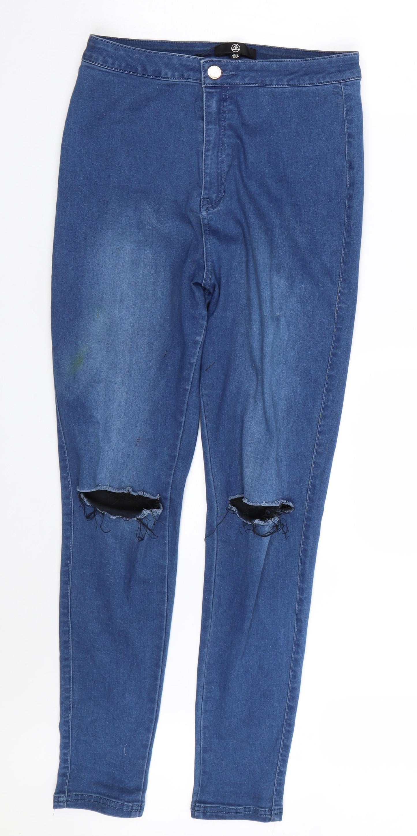 Missguided Womens Blue   Skinny Jeans Size 12 L27 in