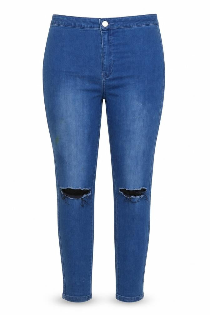 Womens UK Size 12 Missguided Regular Fit Skinny Blue Jeans
