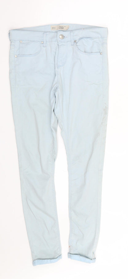 Topshop Womens Blue  Denim Skinny Jeans Size 28 L24 in