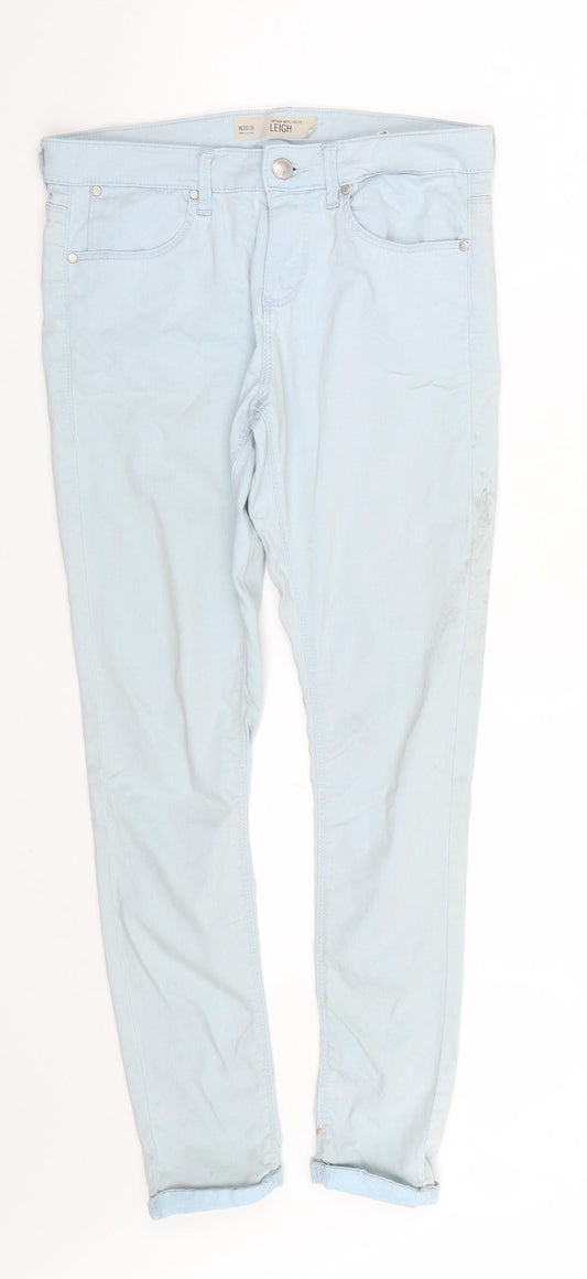 Topshop Womens Blue  Denim Skinny Jeans Size 28 L24 in