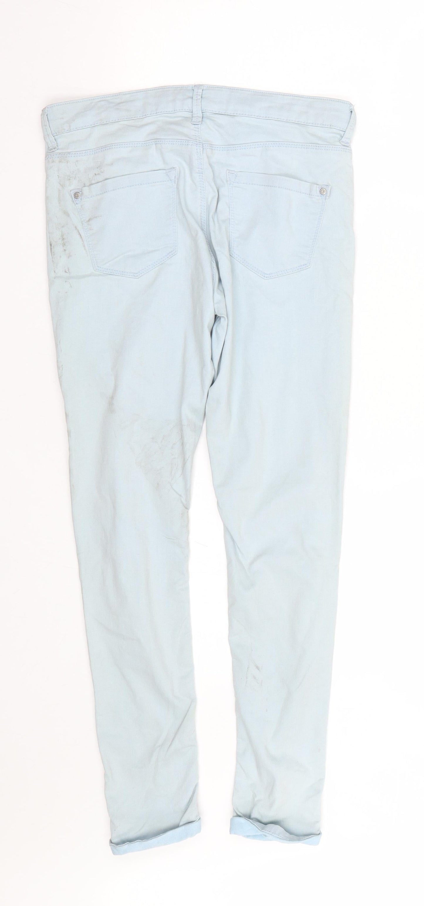 Topshop Womens Blue  Denim Skinny Jeans Size 28 L24 in