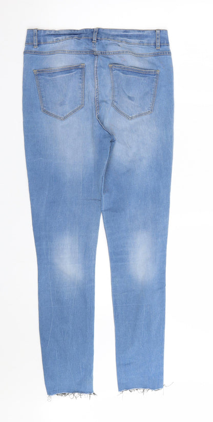 Womens UK Size 8 Papaya Regular Fit Skinny Blue Jeans