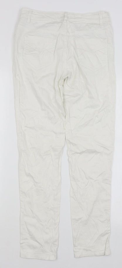 Elysee Womens White   Trousers  Size M L28 in