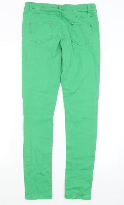 Baby Doll Womens Green   Skinny Jeans Size 10 L31 in