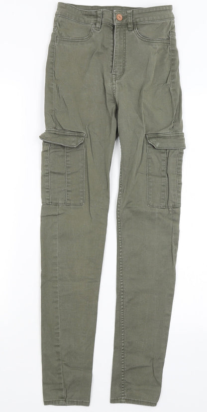 Womens UK Size 6 Divided Regular Fit Skinny Green Jeans