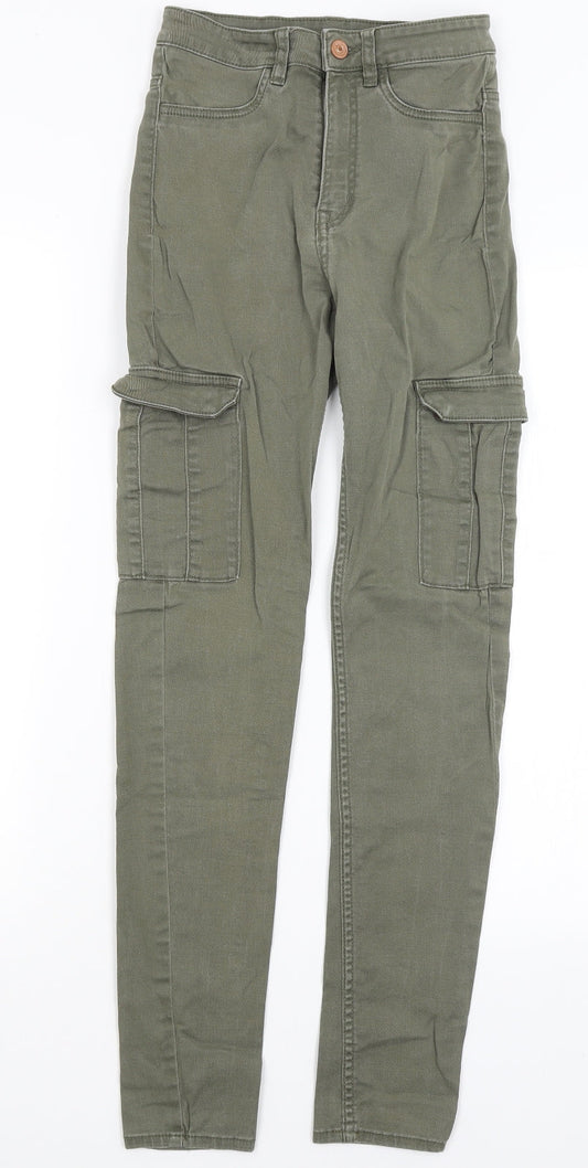 Womens UK Size 6 Divided Regular Fit Skinny Green Jeans