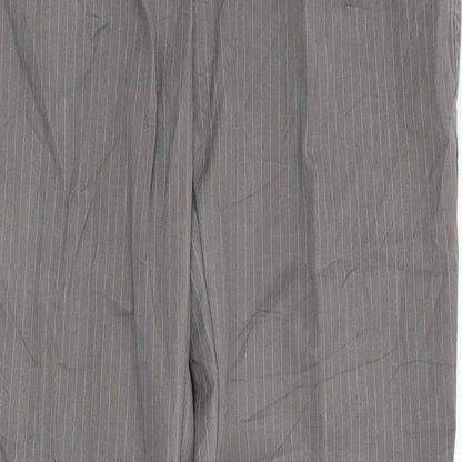 Carry Womens Grey Striped  Trousers  Size L L32 in