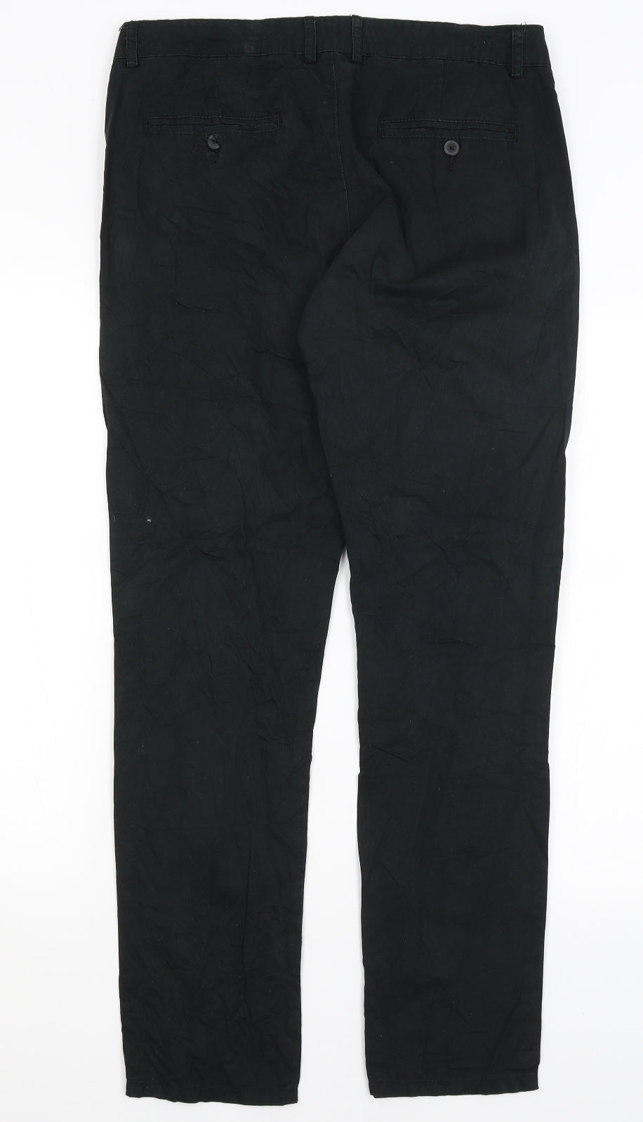 Womens UK Size 10 Lindex Regular Fit  Black Trousers