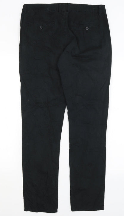 Womens UK Size 10 Lindex Regular Fit  Black Trousers