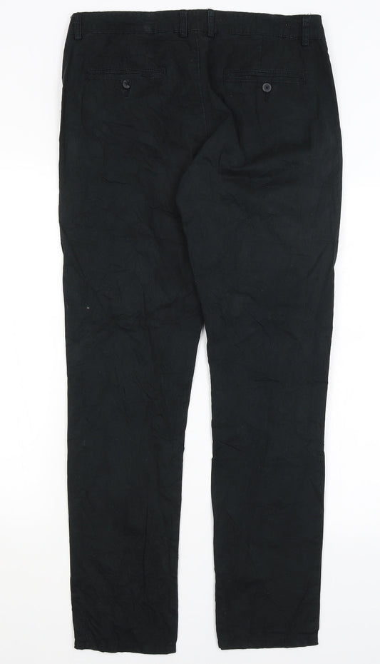 Womens UK Size 10 Lindex Regular Fit  Black Trousers