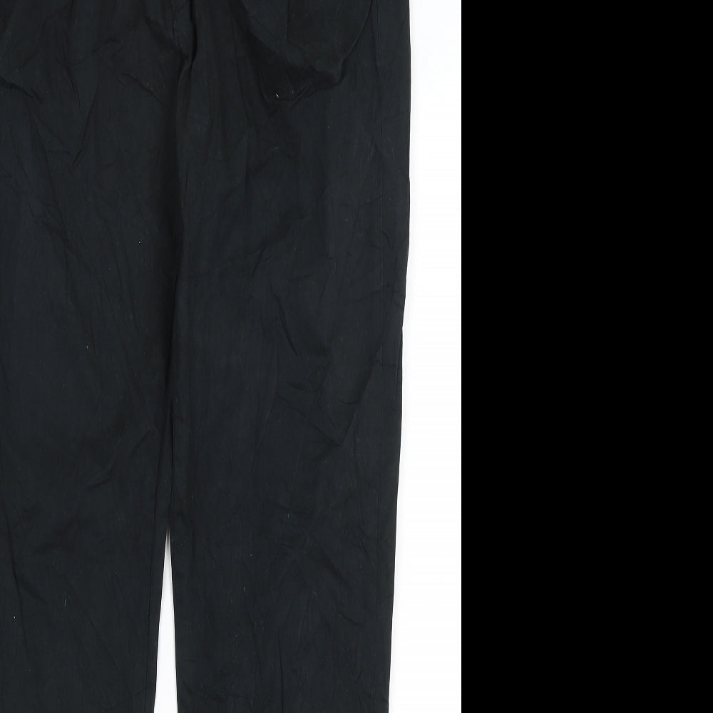 Womens UK Size 10 Lindex Regular Fit  Black Trousers