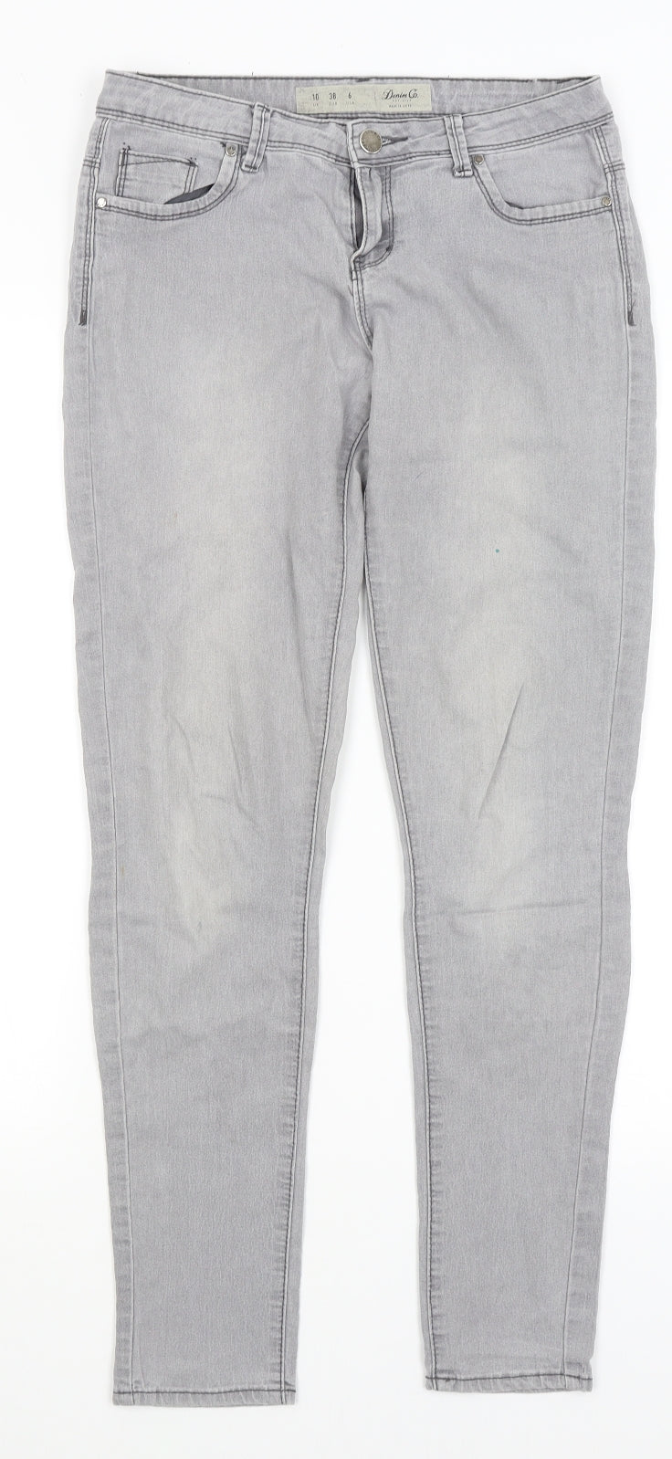 Denim Co Womens Grey   Skinny Jeans Size 10 L29 in