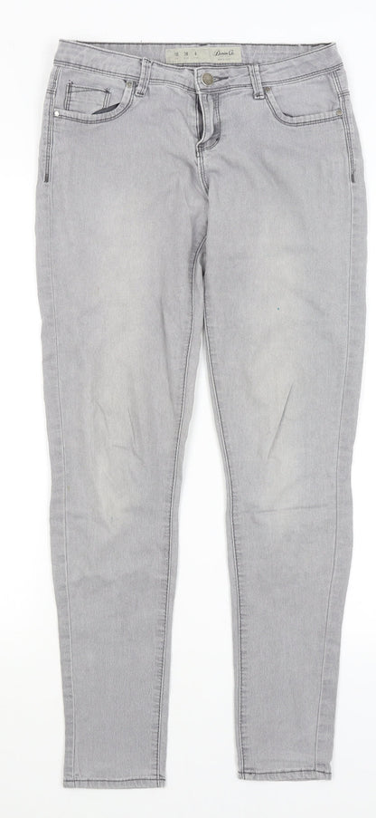 Denim Co Womens Grey   Skinny Jeans Size 10 L29 in