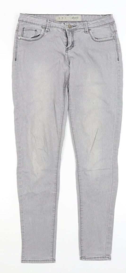 Denim Co Womens Grey   Skinny Jeans Size 10 L29 in