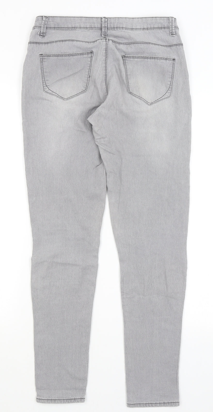 Denim Co Womens Grey   Skinny Jeans Size 10 L29 in