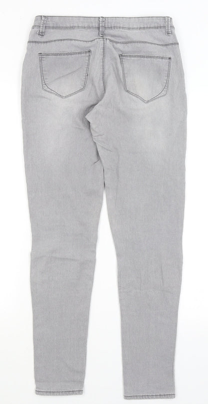Denim Co Womens Grey   Skinny Jeans Size 10 L29 in