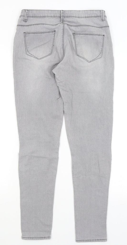 Denim Co Womens Grey   Skinny Jeans Size 10 L29 in