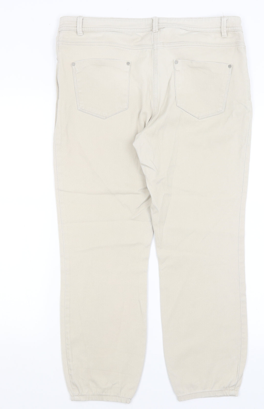 M&Co Womens Beige   Mom Jeans Size 14 L26 in